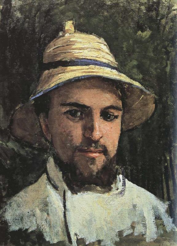 Gustave Caillebotte Self-Portrait in Colonial Helmet oil painting image